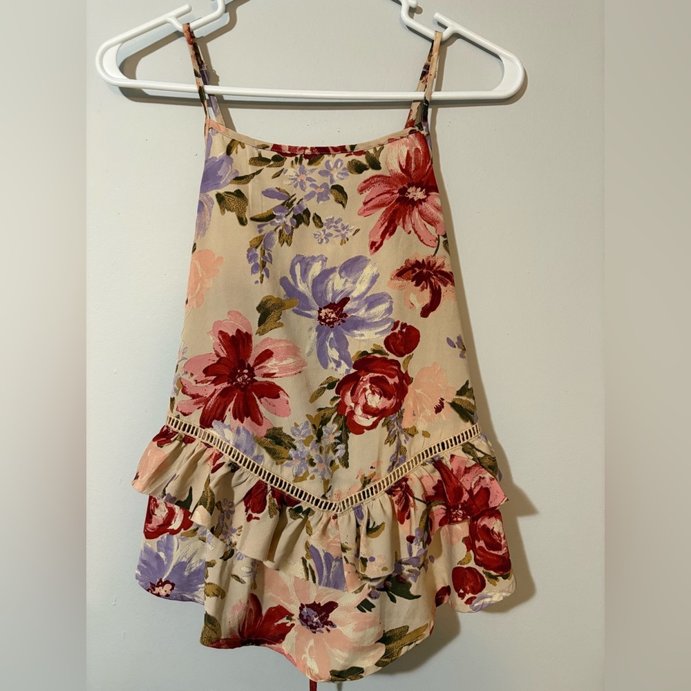 Floral Tie Back Tank